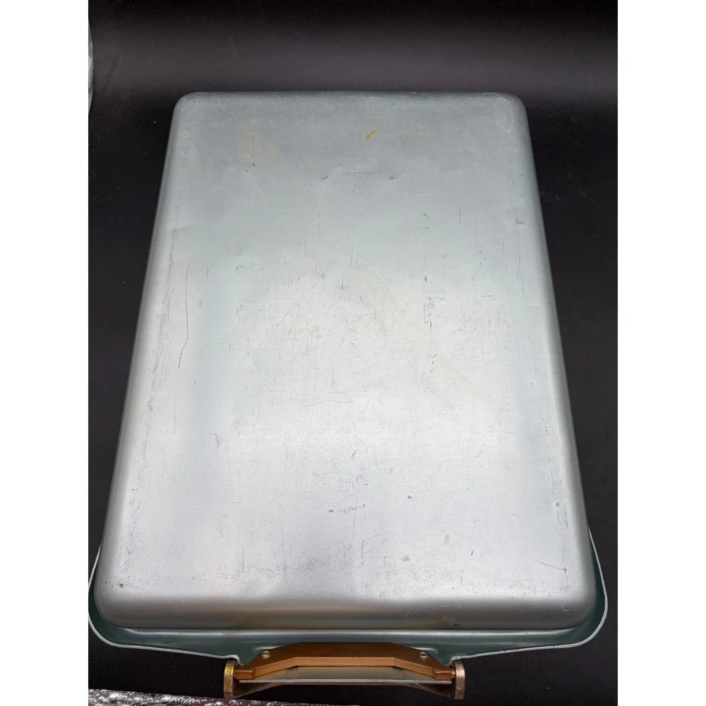Vintage Frigidaire Quickube Aluminum Ice Cube Tray Blue Anodized Metal 2 Lever